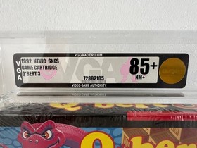 Q*Bert 3 (SNES, Super NES) VGA 85+ New Sealed Graded PSA WATA CGC 1st Print!