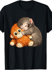 Punch The Monkey Cuddling Stuffed Animal Meme Viral Internet T-Shirt