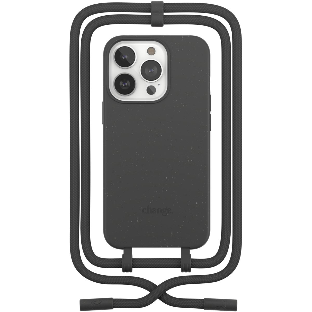 iPhone 14 Pro Max coque cordon noir Woodcessories pour voyage