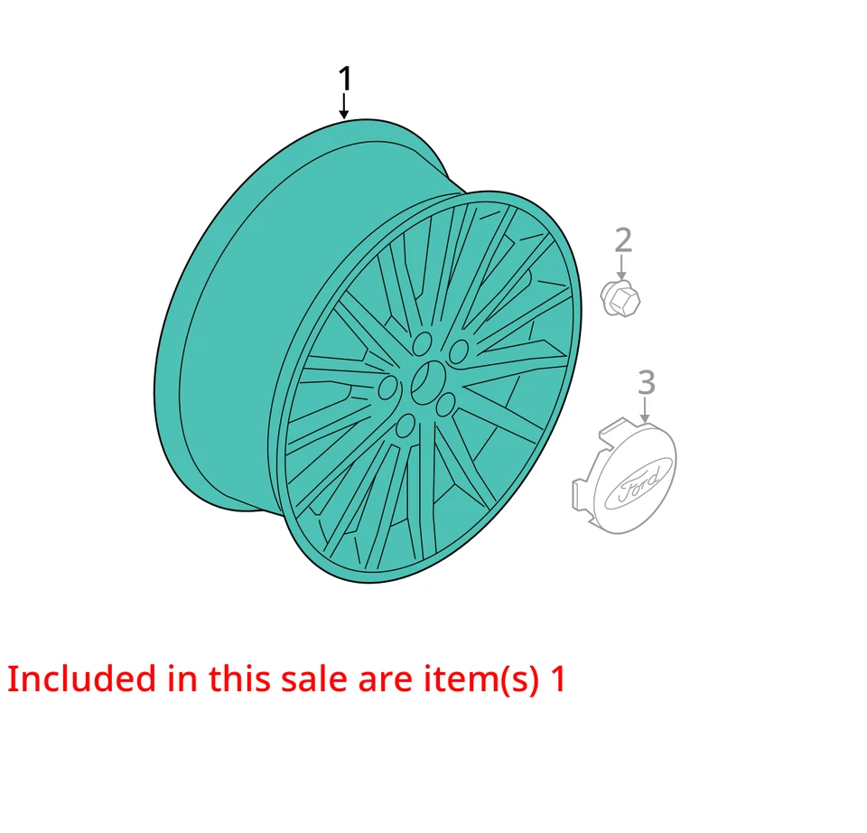 车轮 17x7 合金 15 辐条 适合 13-16 C-MAX 2713856 — 第 2/4 张图片