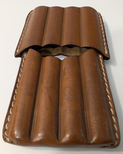 Porta Sigari Vintage, LUBINSKI, Vero Cuoio–Astuccio Rigido Artigianale