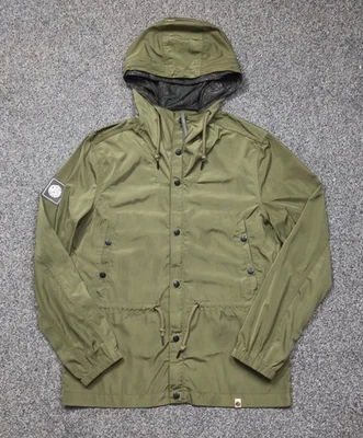 Pretty Green Ridley Mens Zip Jacket Coat Paisley Hood S Small Grey Mod Casual - Image 1 of 4