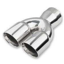 3 inch Exhaust Y Pipe, 3" Single to 3" Dual Exhaust Adapter Connector, 9.5"