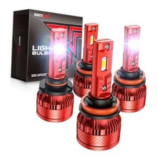H11/H9/H8 9005/HB3 Bulbs Combo, 1000 96000LM Super Bright 6500K 9005 H11/0511