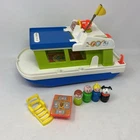 Vintage 1972 - Fisher Price - Happy Houseboat Ship Boat #985 USA