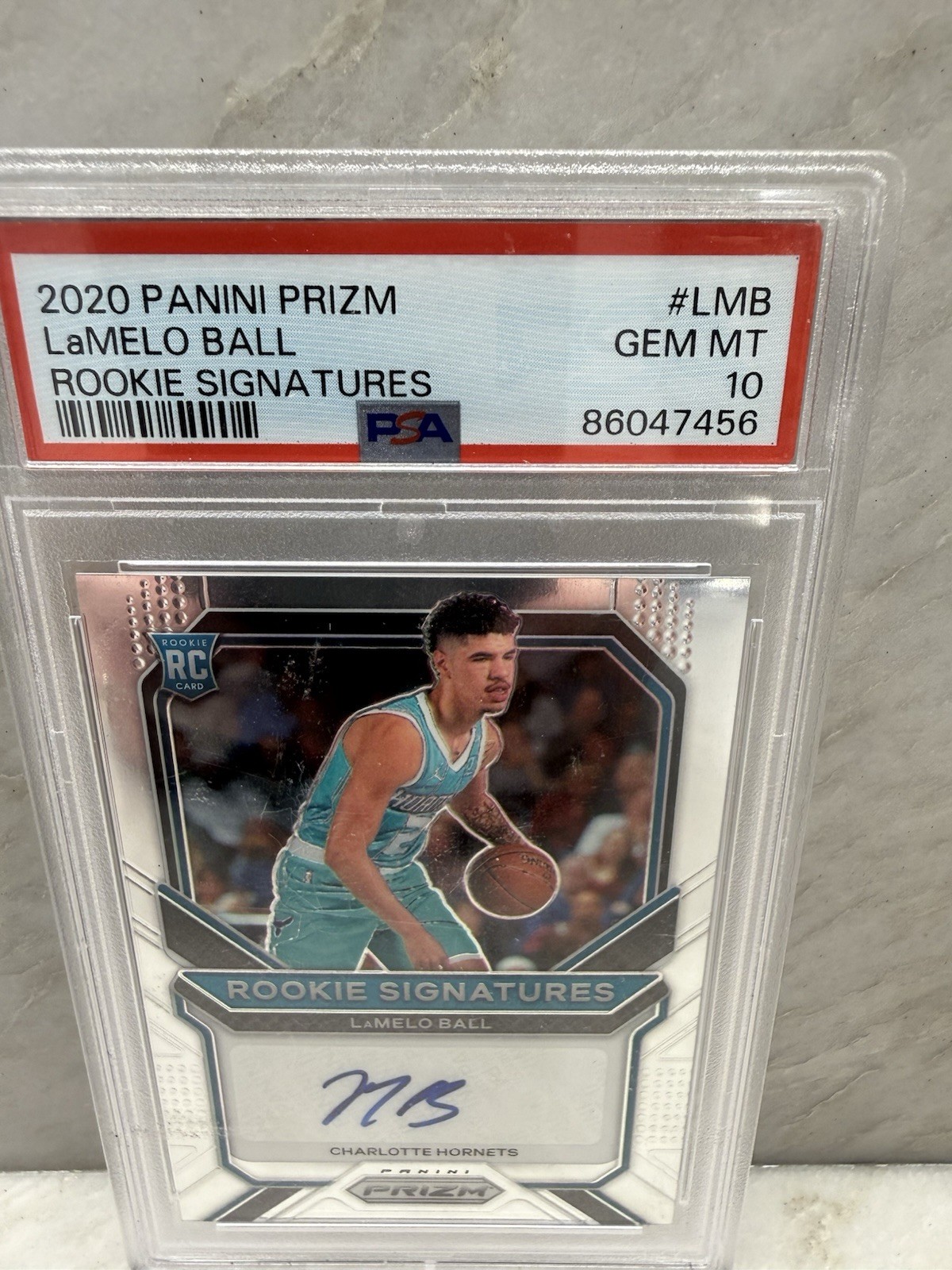 2020-21 Panini Prizm - Rookie Signatures LaMelo Ball #RS-LMB (AU, RC)