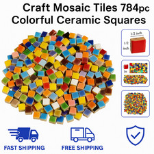 Glazed Porcelain Mosaic Tiles 784pcs Small Squares