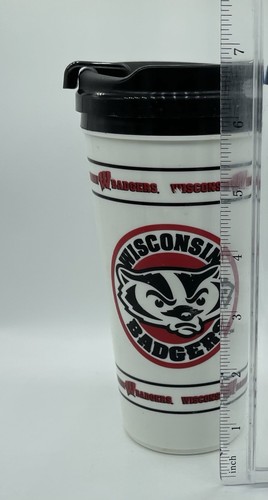 Wisconsin Badgers 16 Oz Tumbler Cup Plastic Whirley Brand - Picture 4 of 6