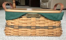 Longaberger 2002 Christmas Traditions Basket w/ PROTECTOR and BONUS liner & lid