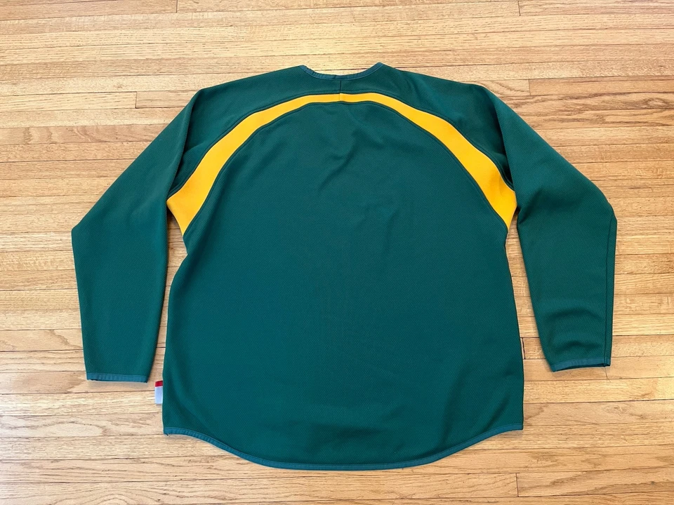 Minnesota Wild Vintage Majestic Therma Base Long Sleeve Pullover Mens XL Green - Image 2 of 4