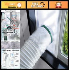 Portable Air Conditioner Window Vent Kit - Adjustable 10x40-64 Inch Seal Waterp