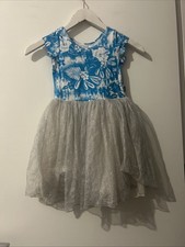 BONDS TEE MIDI TUTU DRESS HAWAIIAN SUMMER WHITE BNWT SZ 5 H53
