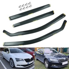 For Skoda Superb MK3 2015-2023 5 Door Side Wind Sun Deflectors Rain Guard Tinted