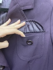 Manteau Femme Larry Levine En Laine - Couleur Violet Foncé, Taille 4, Longueur Genou, Occasion Excellent état