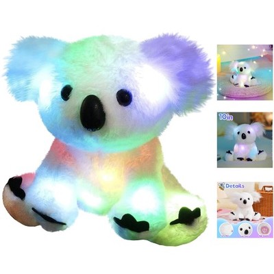 Eco-Friendly 10'' Light-Up Koala Plush - Safe Nighttime Companion for Kids