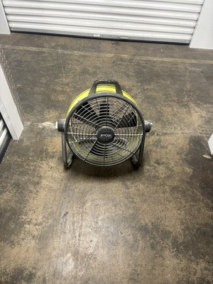 #ad RYOBI P3340 AIR CANNON 18V BATTERY POWERED HYBRID 18quot; DRUM FAN 3 SPEEDS 2400CFM $140.00