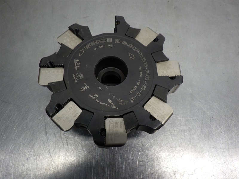 Seco Indexable 5" Slot Mill 1-1/4" Arbor R335.25-05.00-083-12-08 (As Shown)