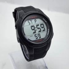 TIMEX indiglo Chrono Black Tone WR 50M QUARTZ Digital Men's Watch