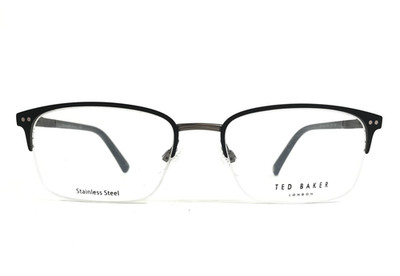 Ted Baker Brillenfassung TM517 BLK Schwarz Grau Rechteckig Halbrand 56-19-145