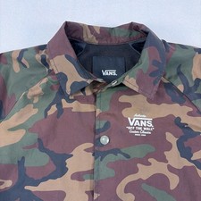Vans Off The Wall Camo Coach Jacket Mens Small Woodland Custom Classics Torrey