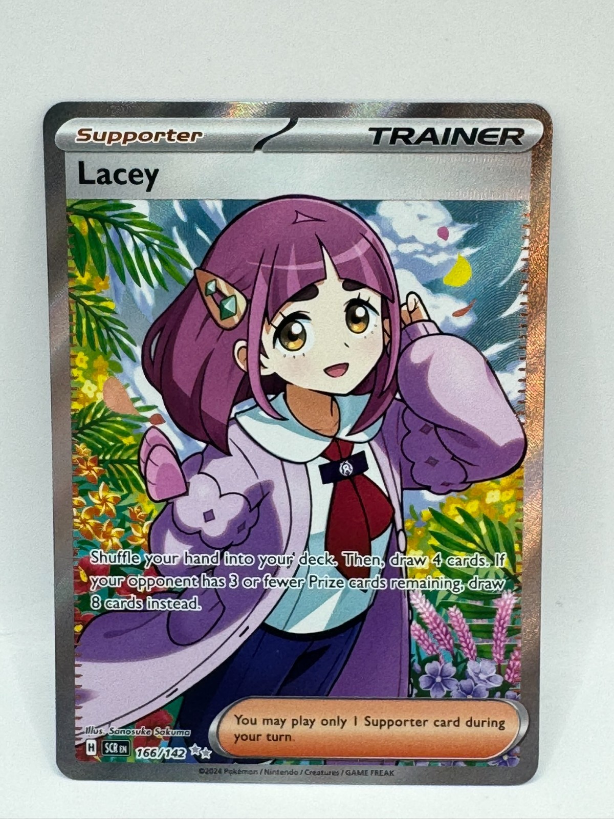 Pokemon TCG Lacey 166/142 Full Art Ultra Rare Stellar Crown NM/M