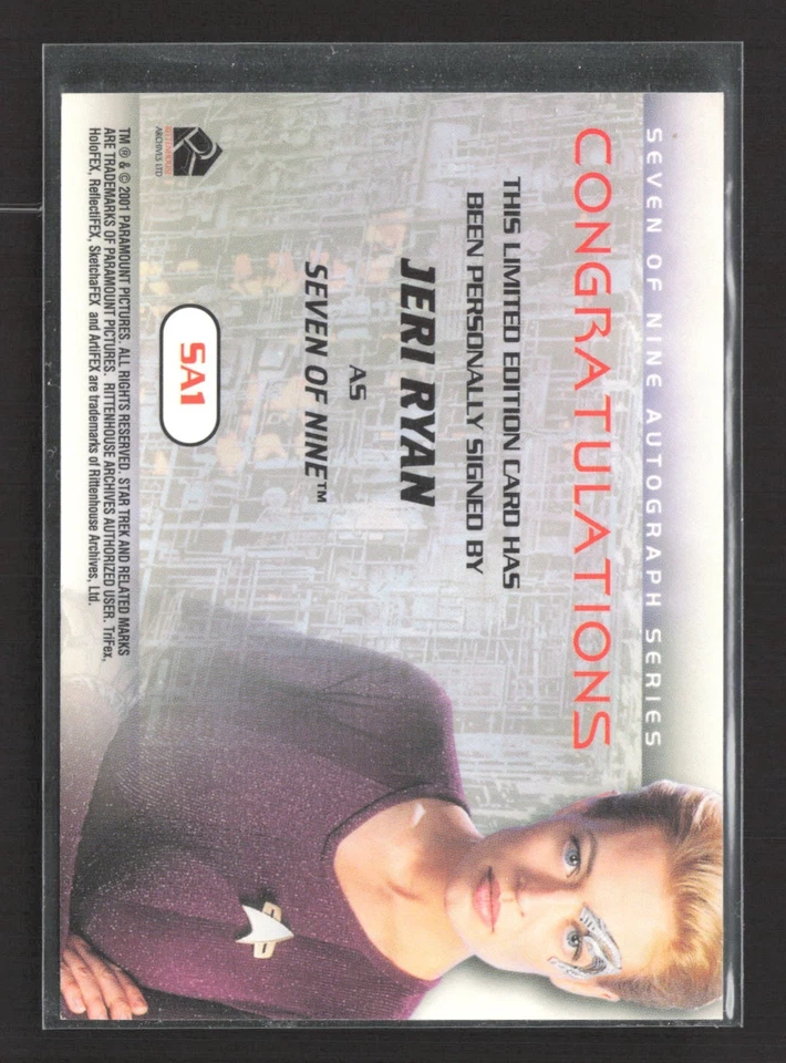 Rittenhouse Frauen von Star Trek Voyager Jeri Ryan als Seven of Nine Auto #SA1 - Bild 2 von 2