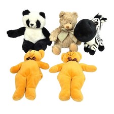 LOT DE 5 PELUCHES ASSORTIES