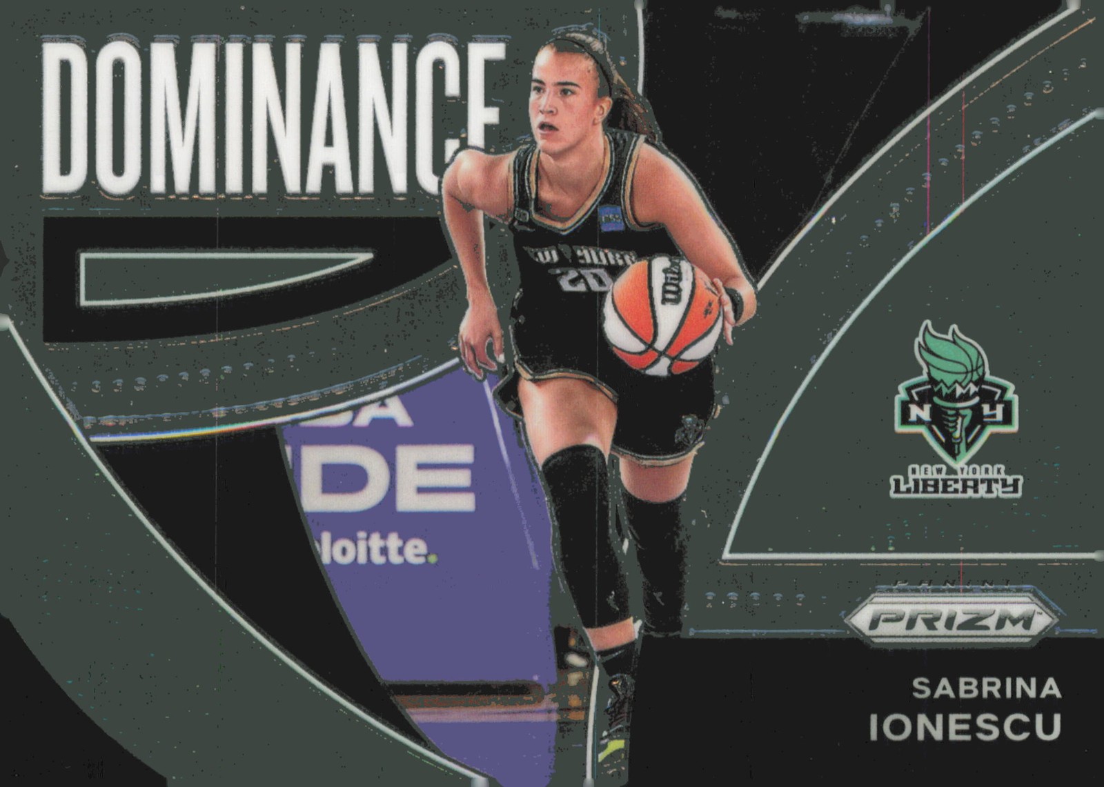 Sabrina Ionescu #7 Basketball Cards 2022 Panini Prizm WNBA Dominance trading card — raw and PSA graded price guide