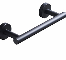 Wall Mounted Rust-Proof Black Metal Towel Rail Bar for Bathroom 9.1 in