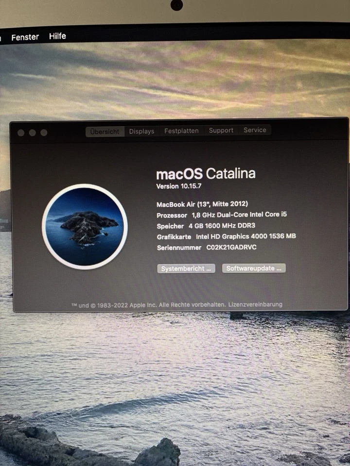 Apple MacBook Air 13 Zoll (128GB SSD, Intel Core i5 2. Gen., 1,70GHz, 4GB RAM) - Bild 4 von 4