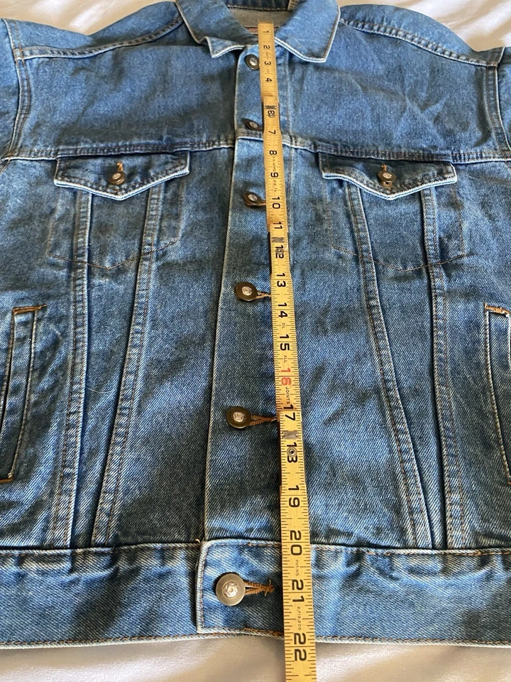 Jaqueta jeans vintage anos 90 Indian Bull Skull tamanho GG Bobby G’s projetada em Ca - Imagem 3 de 4