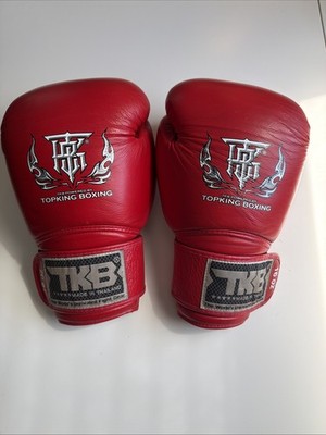 Muay Thai Super Air Boxing Gloves Red 16oz TKBGSA Breathable Training Sparr