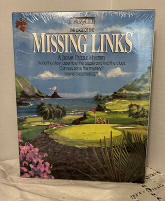 1990 BePuzzled Jigsaw Puzzle Mystery ''The Case of the Missing Links'' 500 Piece