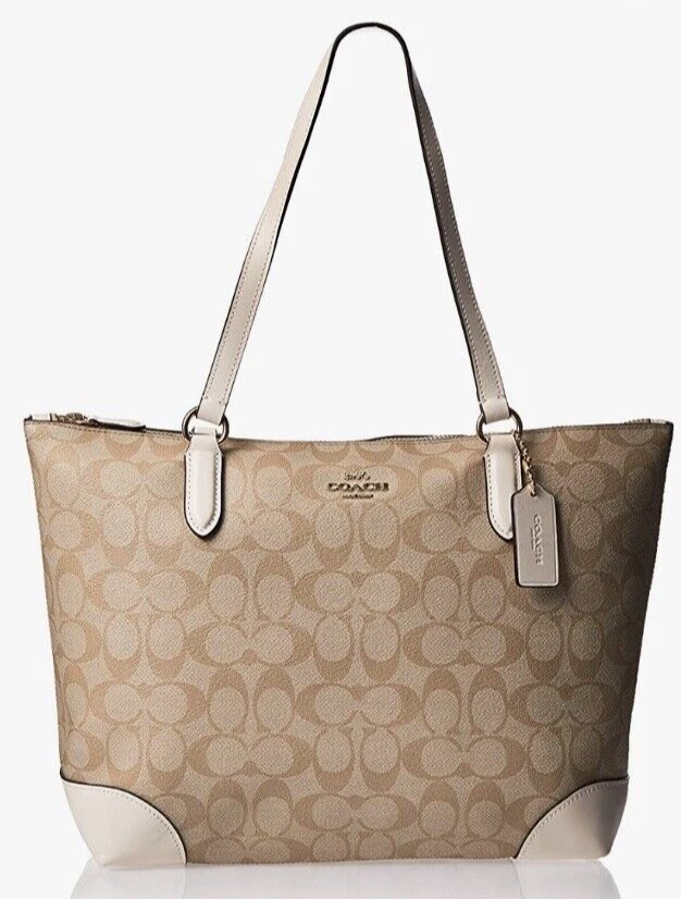 Zip Top Tote in Signature Canvas