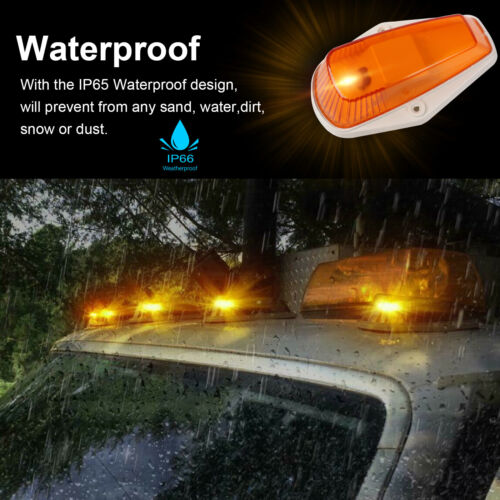 5Pcs For FORD F150 F250 F350 1973-1997 Roof Top Cab Lights Amber Marker Lights - Picture 5 of 13