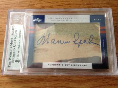 MONTE IRVIN / WARREN SPAHN - 2012 Leaf Sports Icons - Dual Cut Signatures - 3/8