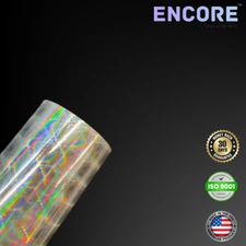 Encore® EFX21 Silver Plaid Holographic Vinyl for Decals/Stickers - MADE IN USA