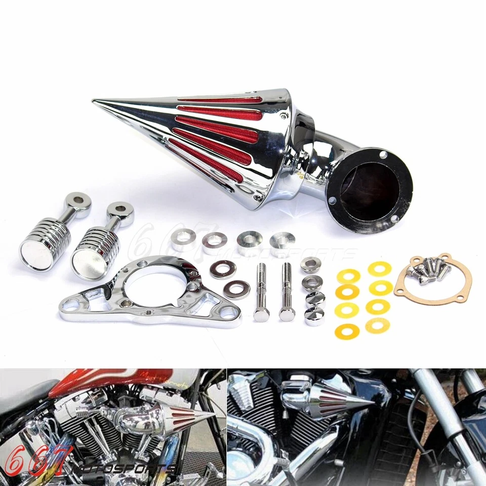 Kit de filtro de aire con clavo para Harley Road King Street Glide Road Electra Glide Foto 2 de 4