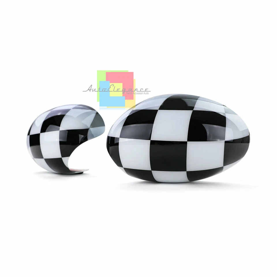 MINI R55 R56 R57 R58 R59 R60 COVER CALOTTE SPECCHIO BANDIERA 3M ADESIVE - Immagine 3 di 4