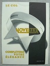 Ancien dépliant Ancienne Publicité col & chemises NOVOLTEX années 30 mode homme