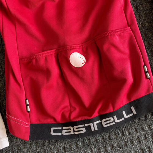 Women’s Castelli Jacket Windstopper Red White S Full Zip Cycling Rosso Corsa - Picture 8 of 13