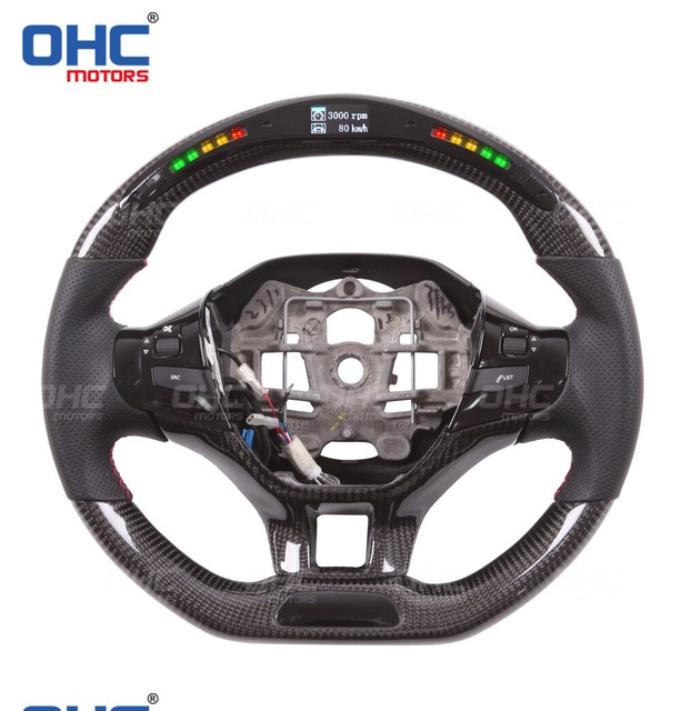 Real Carbon Fiber LED Performance Steering Wheel for Peugeot 206 307 eBay