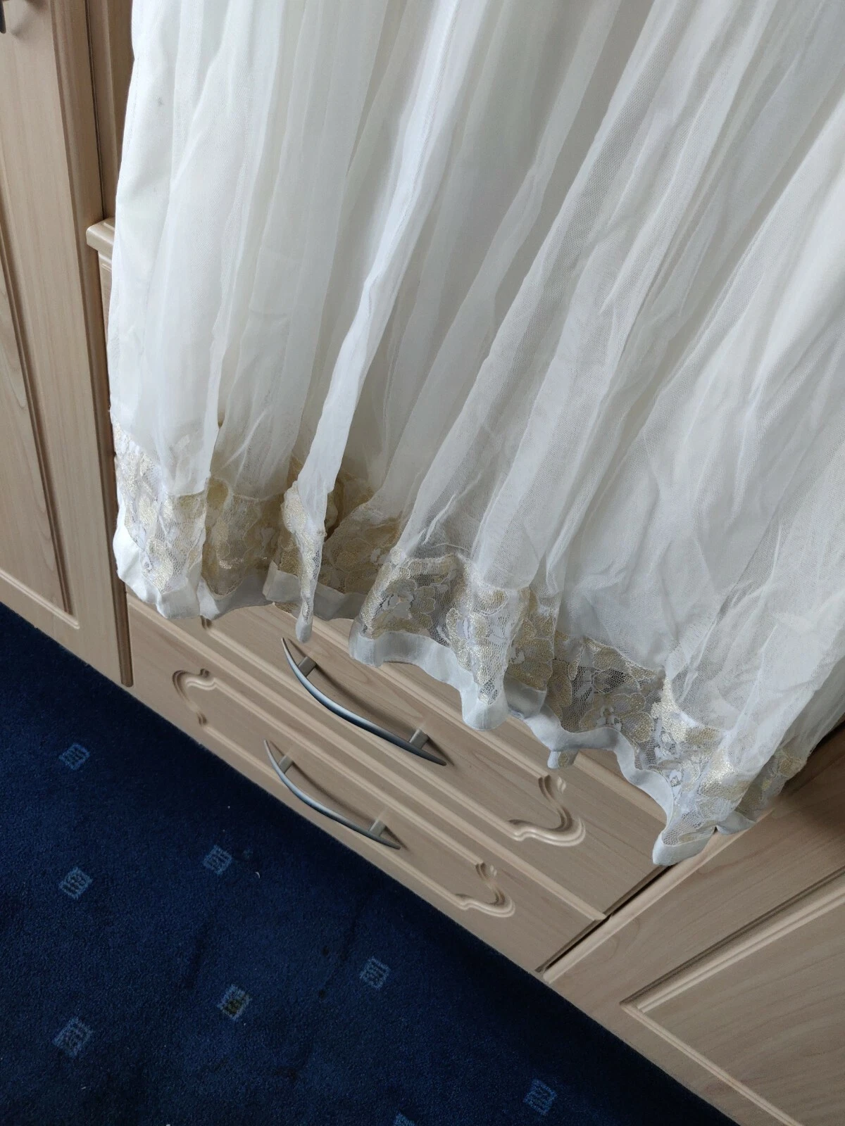 OFF WHITE Abito Anakali Churridar indiano bianco sporco Medium con chunni e pantaloni