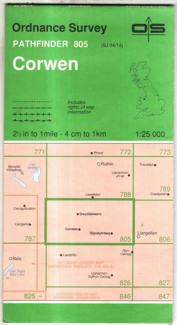Pathfinder 805 Corwen : Ordnance Survey