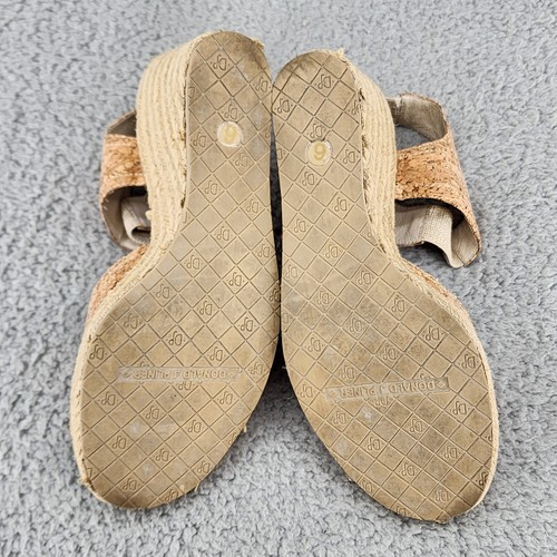 Sandali donna Donald Pliner in sughero taglia 6 M marroni espadrillas cinturino alla caviglia scarpe boho - Foto 7 di 11