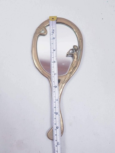 Mirror Face IN Hand Brass Antique vintage 80's 70's - Picture 11 of 12