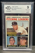 Whitey Ford Pascual 1964 Topps #4 AL Pitching Leaders BCCG 9 NM or Better HOF