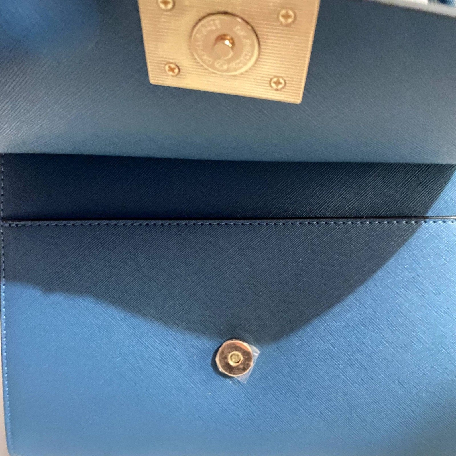 NEW Dune London Frame Top Handle Bag Teal Snakeskin Embossed