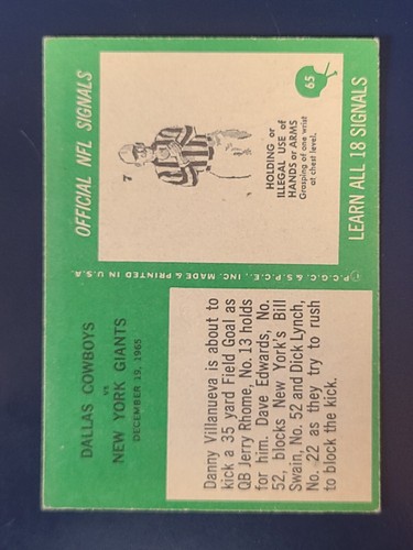 1966 Philadelphia Fußballkarten vervollständigen Ihr Set Sie wählen #1 - 104 - Bild 127 von 205