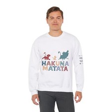 Hakuna Matata Sweatshirt, Lion King Crewneck Jumper, No Worries Sweater, Hakuna